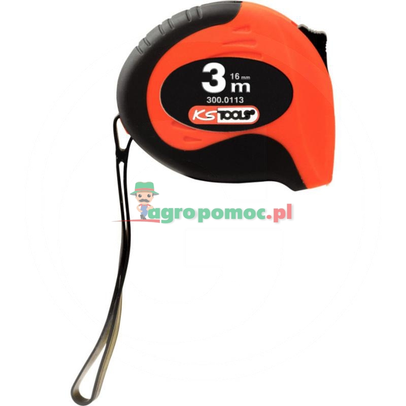 KS Tools PRECISIONplus Tasma mierniczaz ustalaczem i klipsem do paska 3m, 16mm