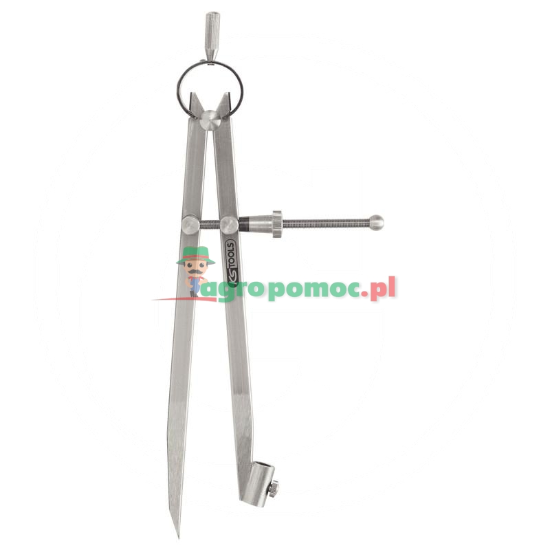 KS Tools Precyzyjny cyrkiel prosty - sprezynowyz uchwytem na olówek, 210mm